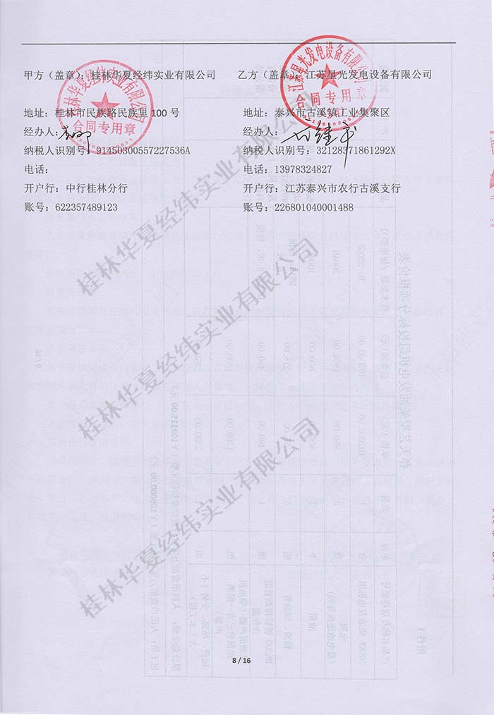 春天藝墅發(fā)電機(jī)采購合同
